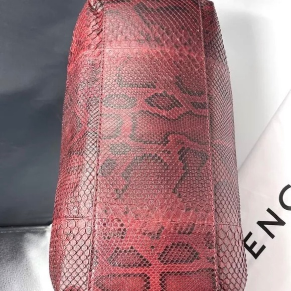 GIVENCHY BURGUNDY PYTHON NIGHTINGALE SATCHEL MEDIUM BAG RETAIL $5995 - Picture 6 of 10